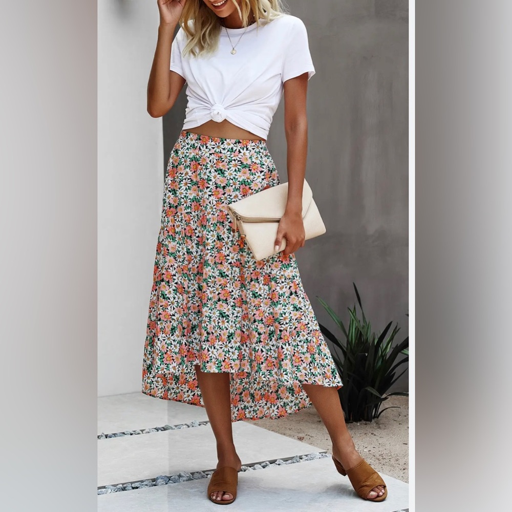 Pretty Garden high low skirt
